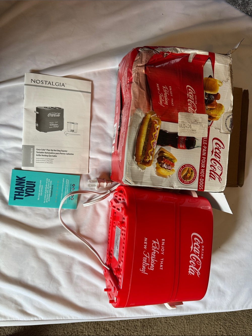 Nostalgia Coca-Cola Red Hot Dog Roller Grill